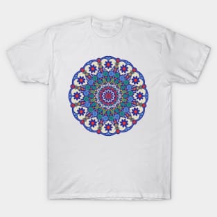 Colorful Hearts & Flowers Mandala T-Shirt